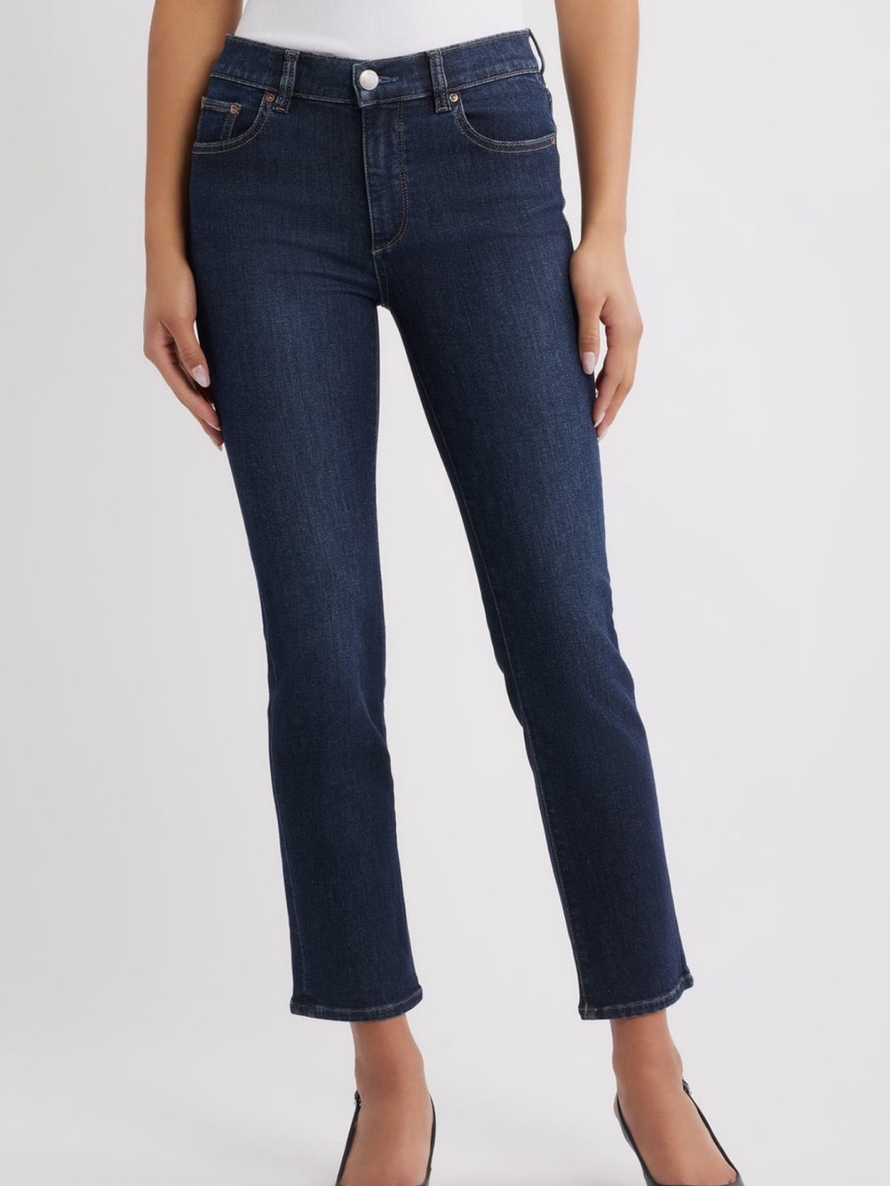 DL1961 Mara Straight Mid Rise Instasculpt Ankle Jeans